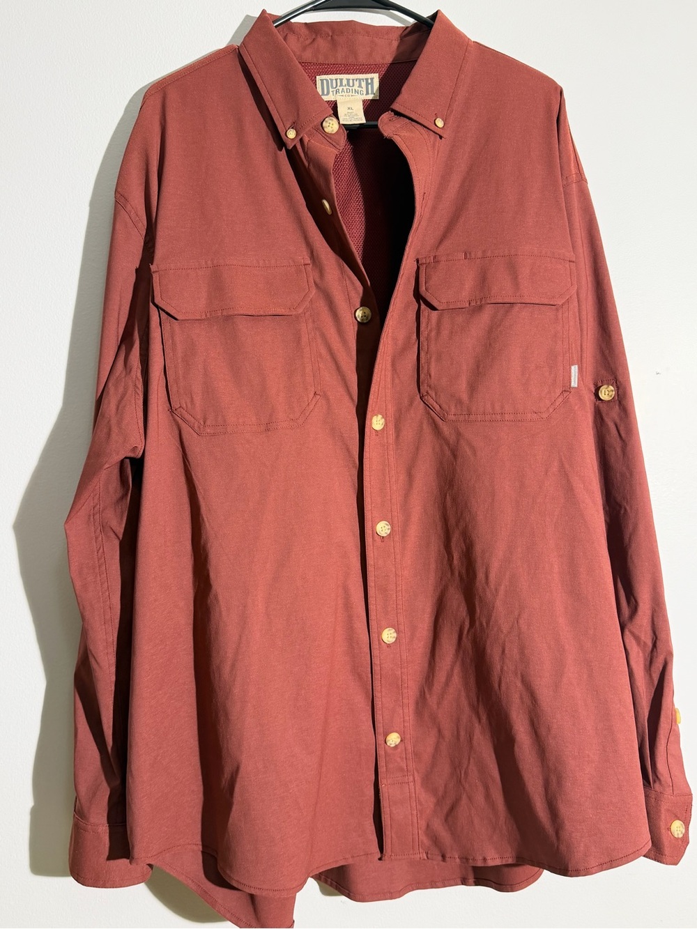 Duluth Trading Co Shirt CoolPlus Action Vented Fishing Hiking Ripstop Mens xl